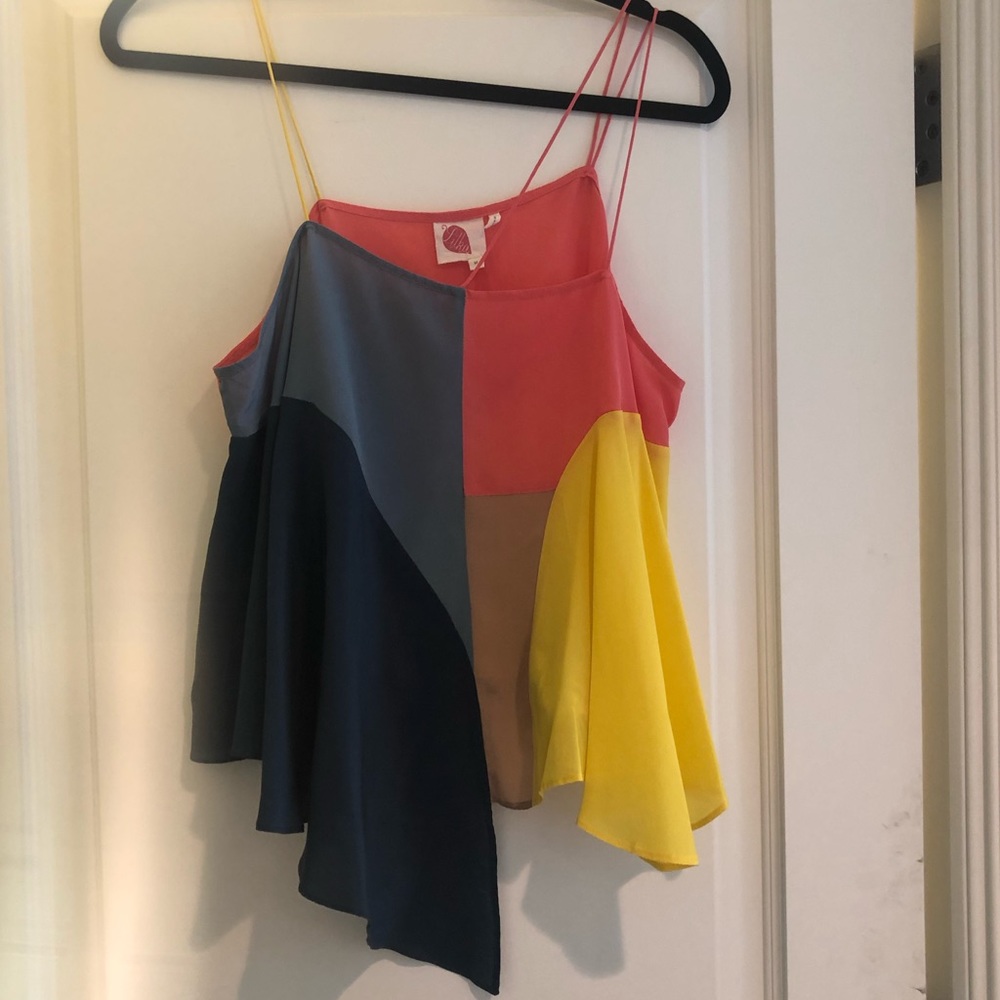 Color Blocker Flowy Tank Top